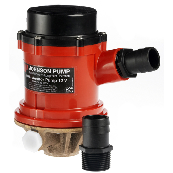 Johnson Pump Pro Series 1600 Gph Livewell/Baitwell Pump 24V 16004B-24